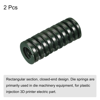 uxcell Uxcell 3D Printer Die Spring, 2pcs 20mm OD 50mm Long Spiral Stamping Compression Green