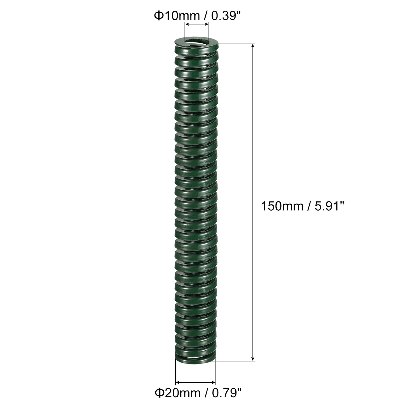 uxcell Uxcell 3D Printer Die Spring, 2pcs 20mm OD 150mm Long Spiral Stamping Compression Green