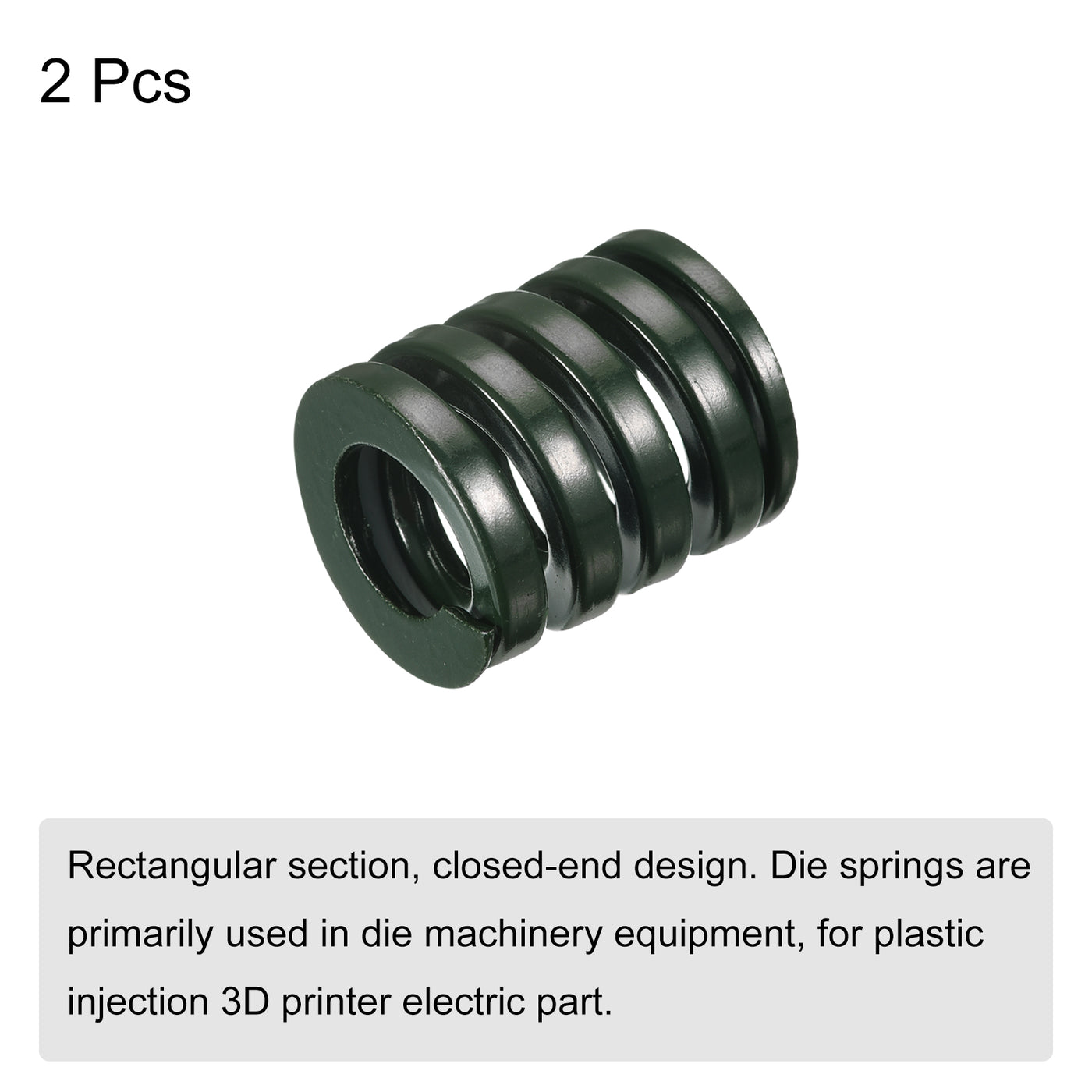 uxcell Uxcell 3D Printer Die Spring, 2pcs 25mm OD 30mm Long Spiral Stamping Compression Green