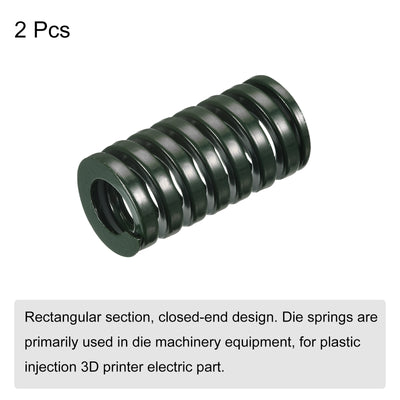 uxcell Uxcell 3D Printer Die Spring, 2pcs 25mm OD 50mm Long Spiral Stamping Compression Green