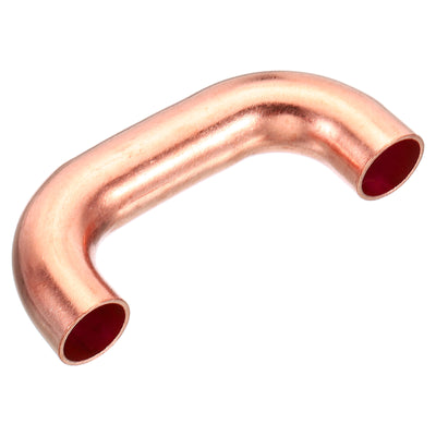 Harfington 5/8 Inch OD 80.7x35mm Elbow Copper Pipe Fitting, 180 Degree Bend Welding Sweat Solder Connection for HVAC Air Conditioner Plumbing