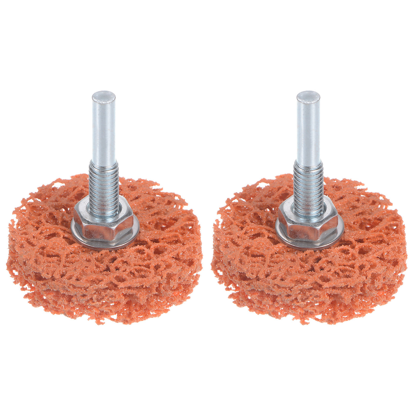 Harfington 2pcs Strip Wheel Stripping Wheels 2"x1/2"x1/4" Shaft for Angle Grinder Orange