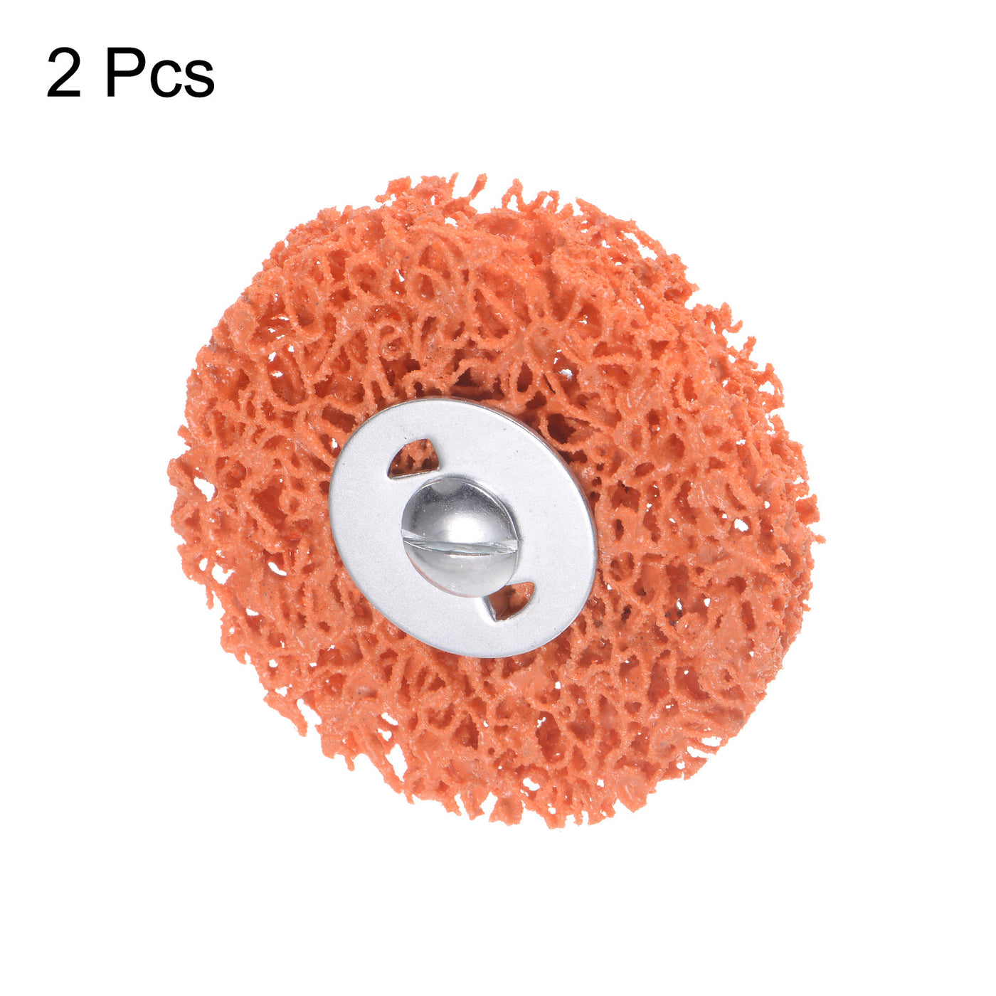 Harfington 2pcs Strip Wheel Stripping Wheels 3"x1/2"x1/4" Shaft for Angle Grinder Orange