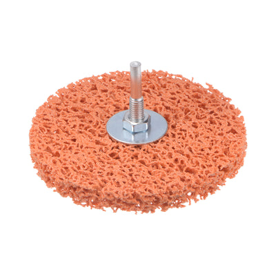 Harfington Strip Wheel Stripping Wheels 4.5"x1/2"x1/4" Shaft for Angle Grinder Orange