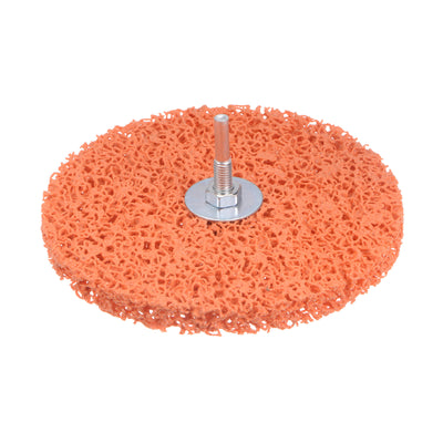 Harfington Strip Wheel Stripping Wheels 6"x1/2"x1/4" Shaft for Angle Grinder Orange