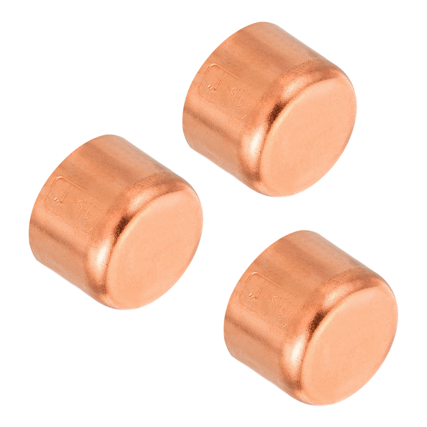 Harfington Copper Pipe End Cap, Copper Fitting Cap Sweat Plug Solder Connection for Plumbing HVAC Air Conditioner