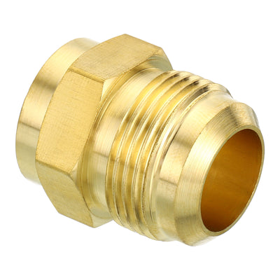 Harfington 3/4 SAE Male Thread Brass Flare Tube Fitting, Pipe Adapter Connector for Plumbing HVAC Air Conditioner