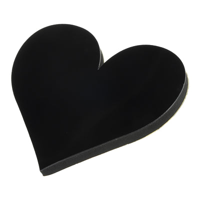 Harfington 3D Acrylic Alphabet Mirror Wall Stickers Symbol Heart Self-Adhesive Black