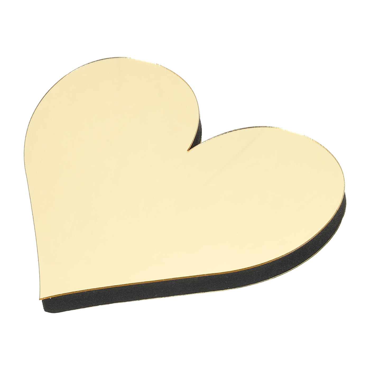 Harfington 3D Acrylic Alphabet Mirror Wall Stickers Symbol Heart Self-Adhesive Light Gold