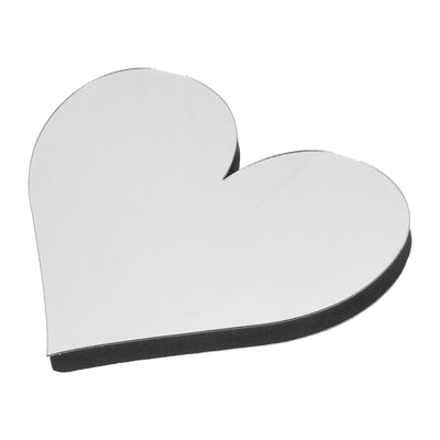 Harfington 3D Acrylic Alphabet Mirror Wall Stickers Symbol Heart Self-Adhesive Silver Tone