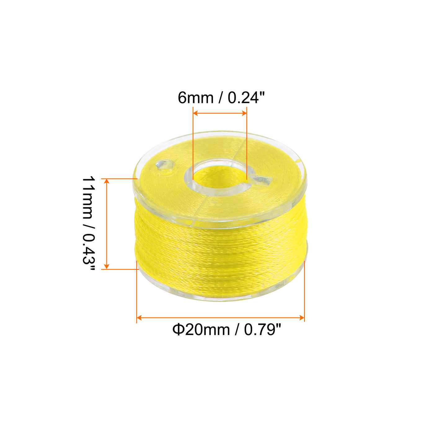 Harfington 2set Prewound Sewing Bobbin Thread with Storage Plastic Case, Yellow