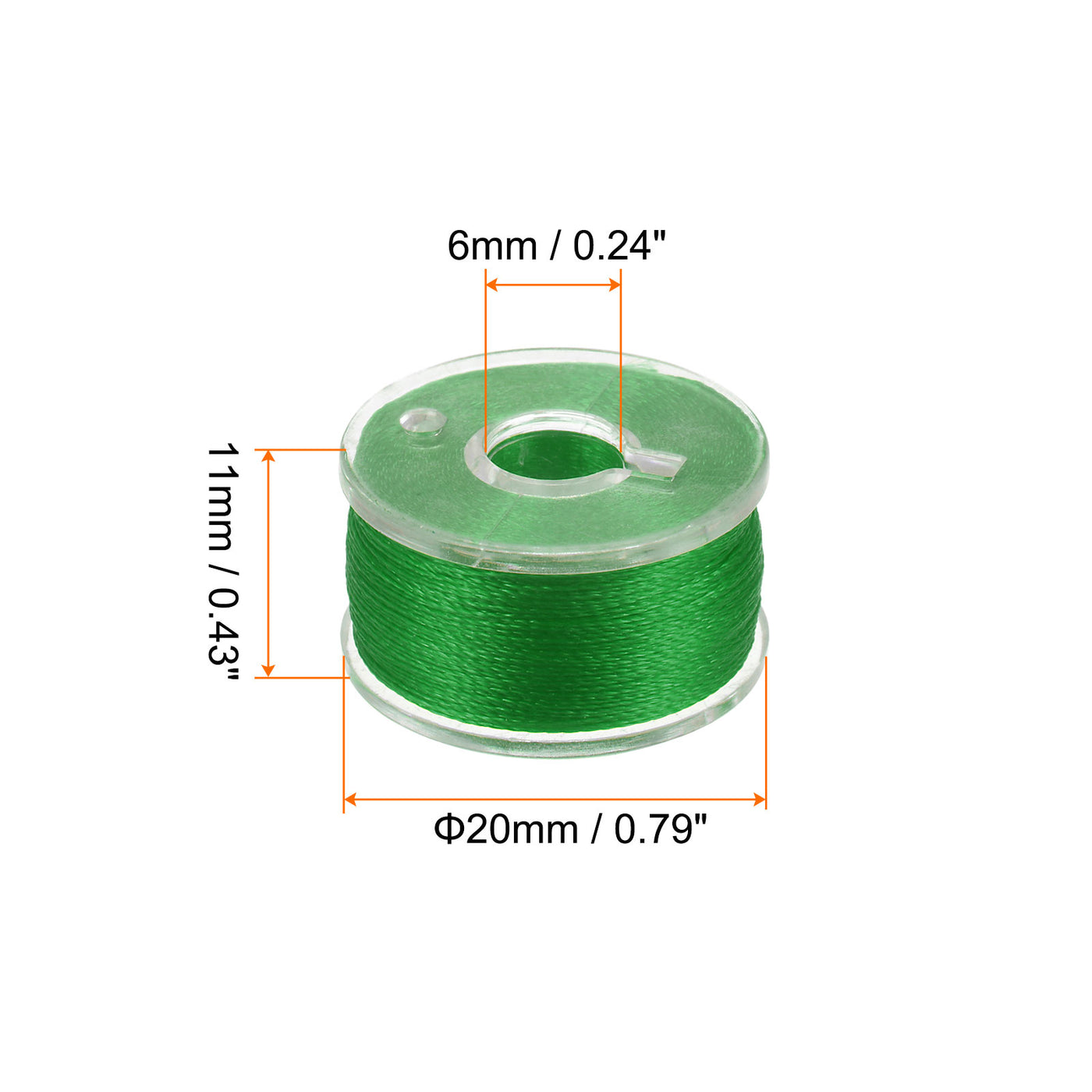 Harfington 2set Prewound Sewing Bobbin Thread with Storage Plastic Case, Green