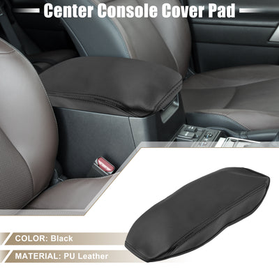 Harfington Car Auto Center Console Seat Armrest Cover Interior Protective Lid Storage Covers Trim for Toyota RAV4 2013 2014 2015 2016 2017 2018 Faux Leather Black