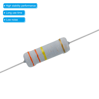 Harfington 150 Stück 3Watt 1K-820K Ohm Kohleschichtwiderstand, 30 Werte Widerstände Sortimentskit 5% Toleranz für DIY-Projekte und Experimente