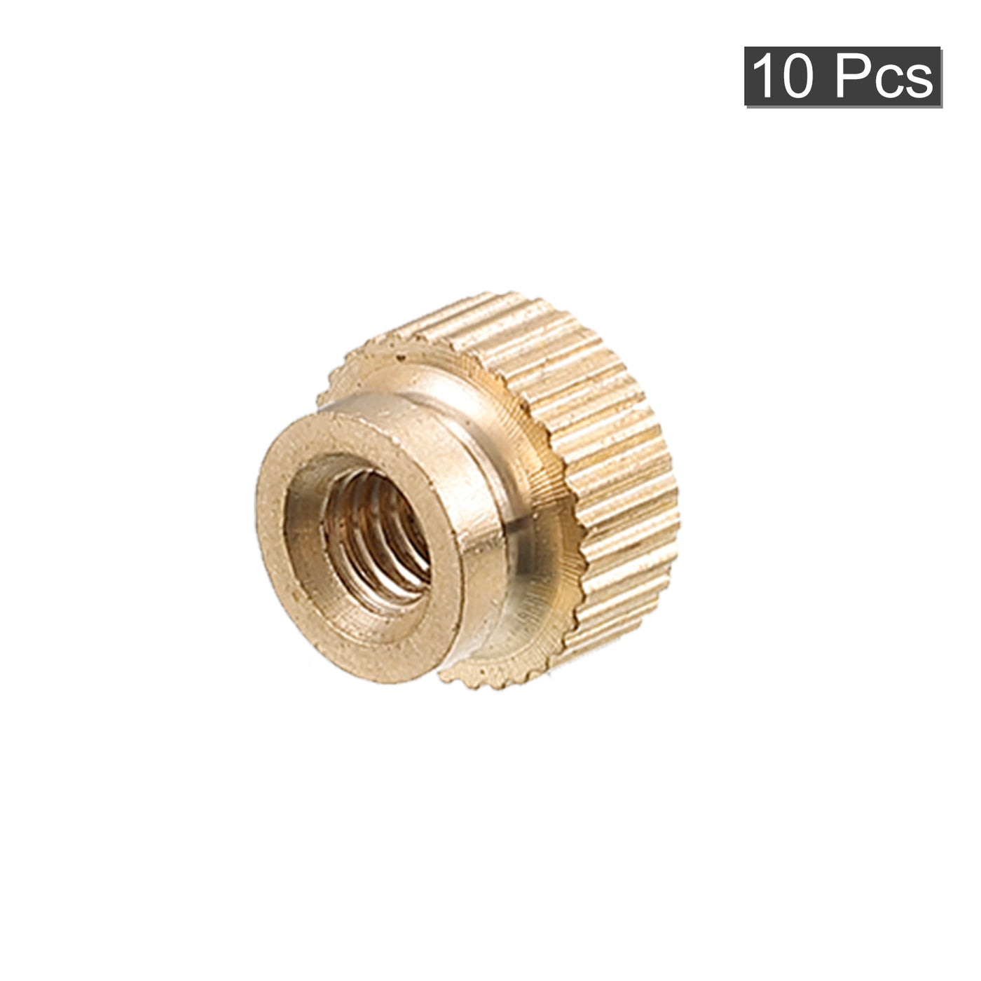 uxcell Uxcell Knurled Thumb Nuts, 10pcs M4 x D9.5mm x H8mm Brass Blind Hole Knurled Thumb Nuts