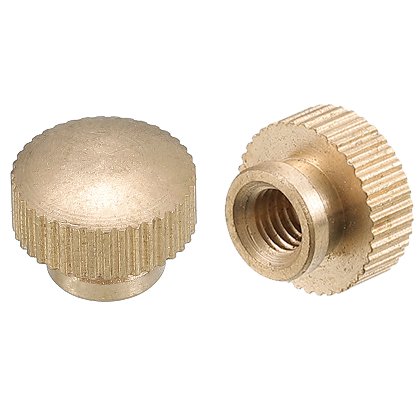 uxcell Uxcell Knurled Thumb Nuts, 5pcs M5 x D12mm x H9mm Brass Blind Hole Knurled Thumb Nuts