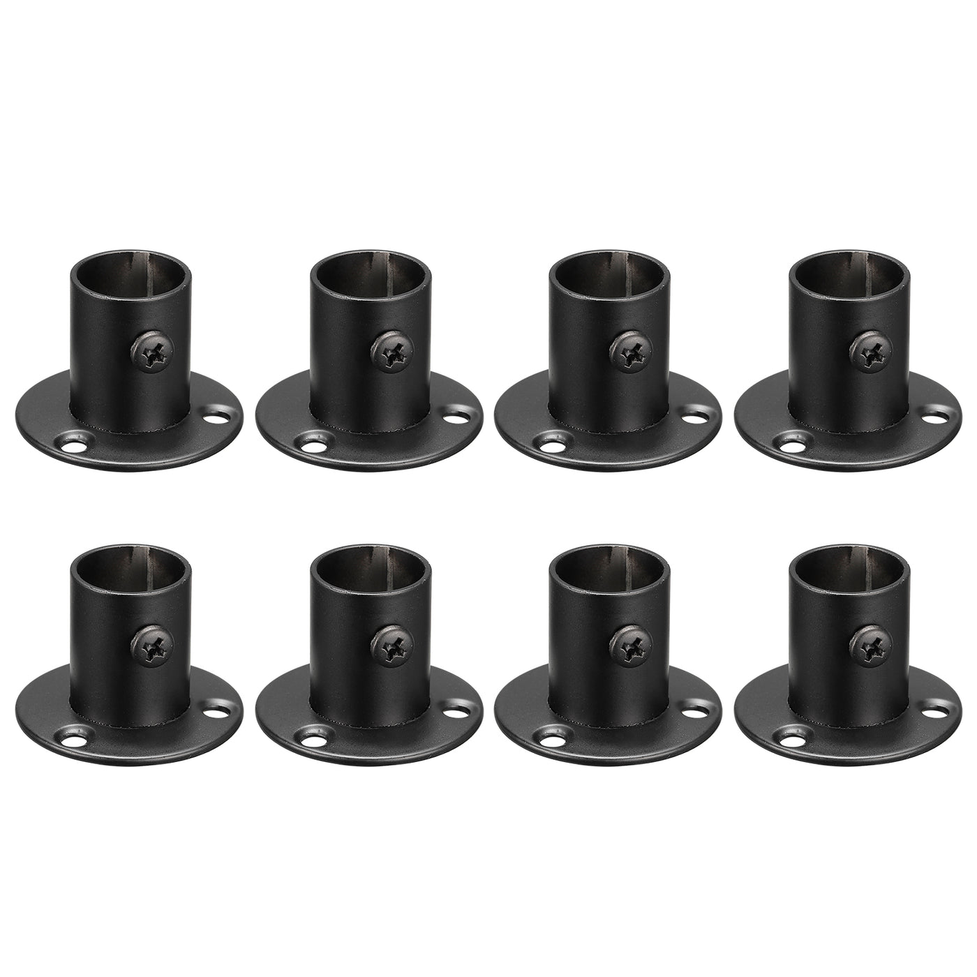 uxcell Uxcell Stainless Steel Pole Sockets Flange Rod Holder Bracket Support for Bathroom Closet Curtain