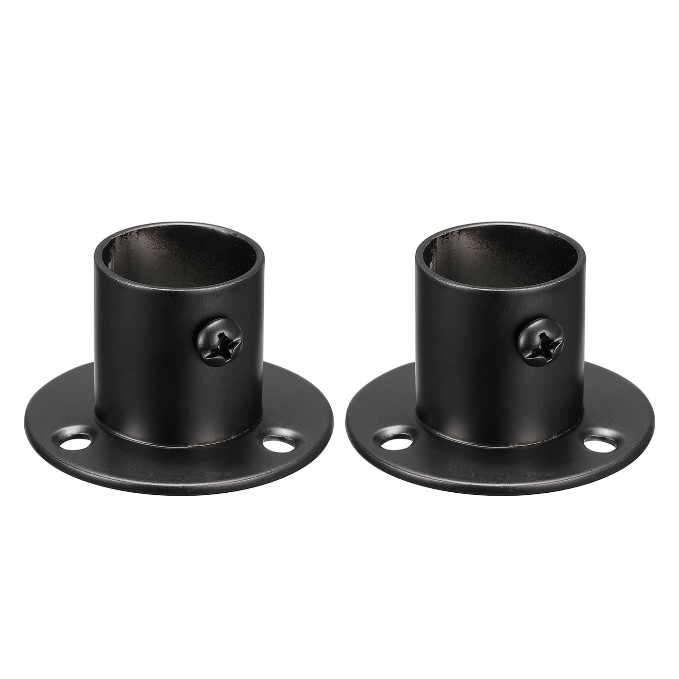 uxcell Uxcell Stainless Steel Pole Sockets Flange Rod Holder Bracket Support for Bathroom Closet Curtain