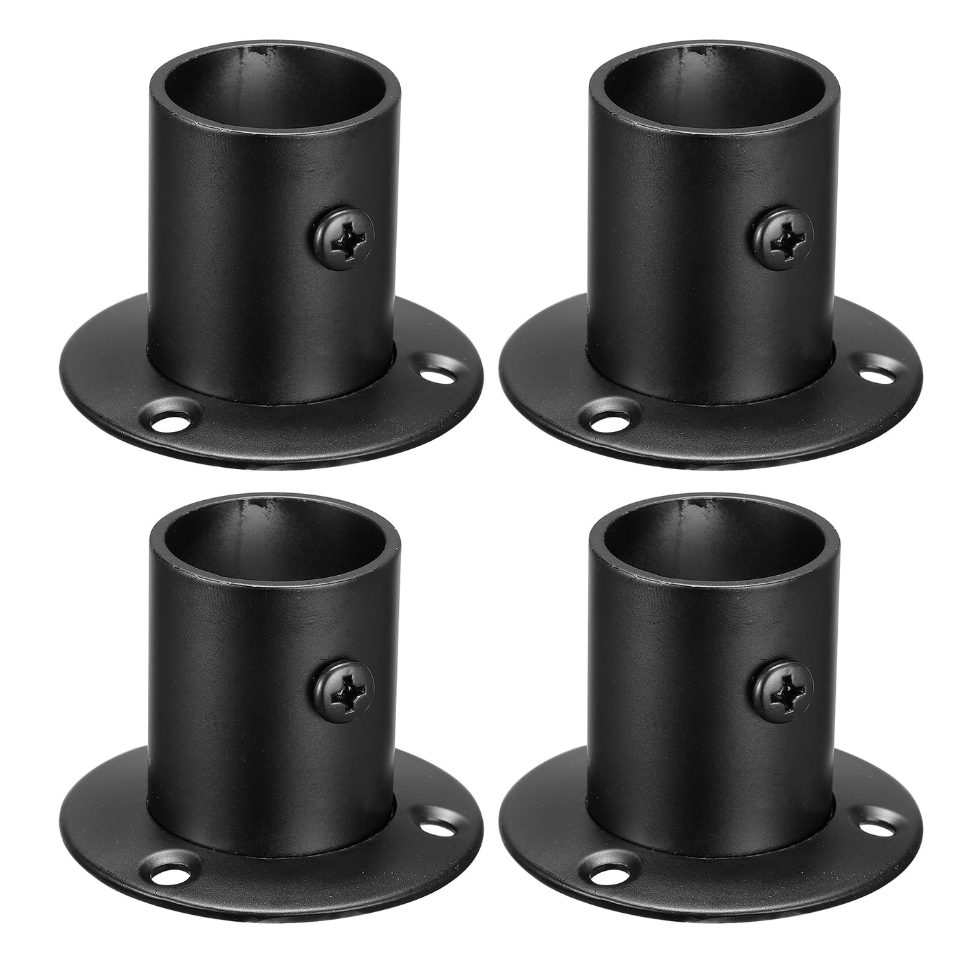 uxcell Uxcell Stainless Steel Pole Sockets Flange Rod Holder Bracket Support for Bathroom Closet Curtain