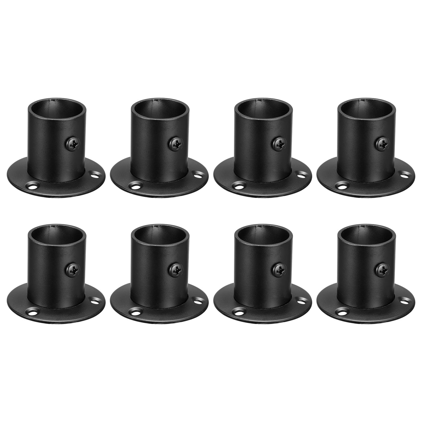 uxcell Uxcell Stainless Steel Pole Sockets Flange Rod Holder Bracket Support for Bathroom Closet Curtain