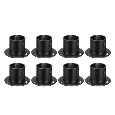 Harfington Uxcell Stainless Steel Pole Sockets Flange Rod Holder Bracket Support for Bathroom Closet Curtain