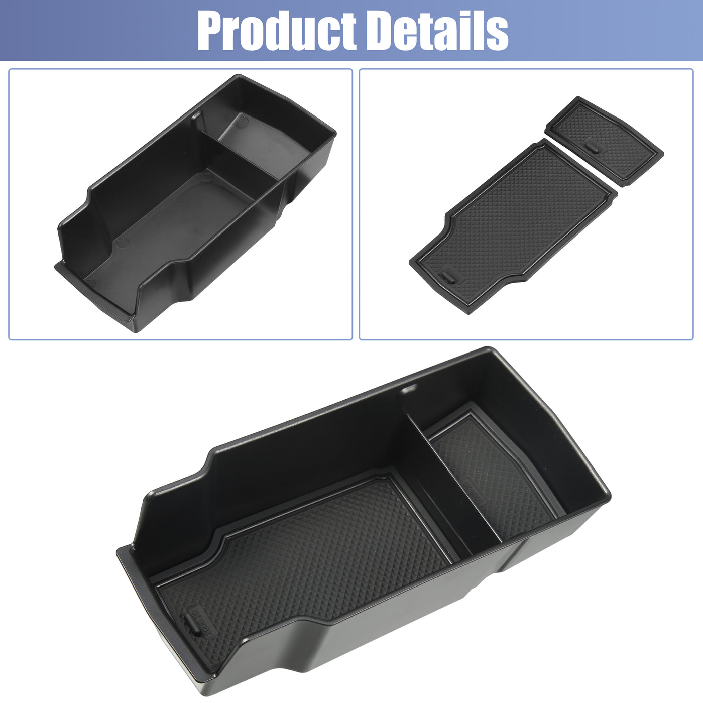 X AUTOHAUX Car Center Console Storage Box Armrests Center Console Accessories Fit for Peugeot 2008 E-2008 2020 2021 Black