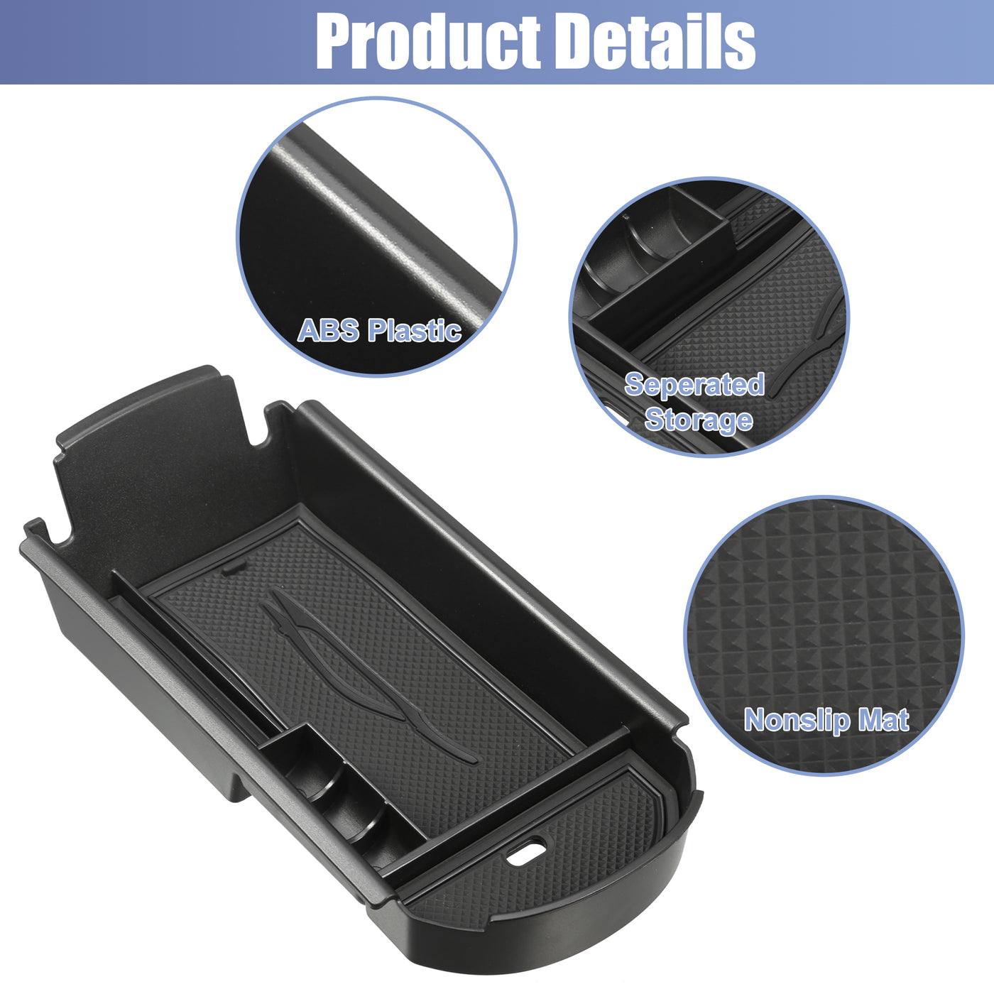 X AUTOHAUX Car Center Console Storage Box Armrests Center Console Accessories Fit for Toyota C-HR NGX50 ZYX10 2016-2022