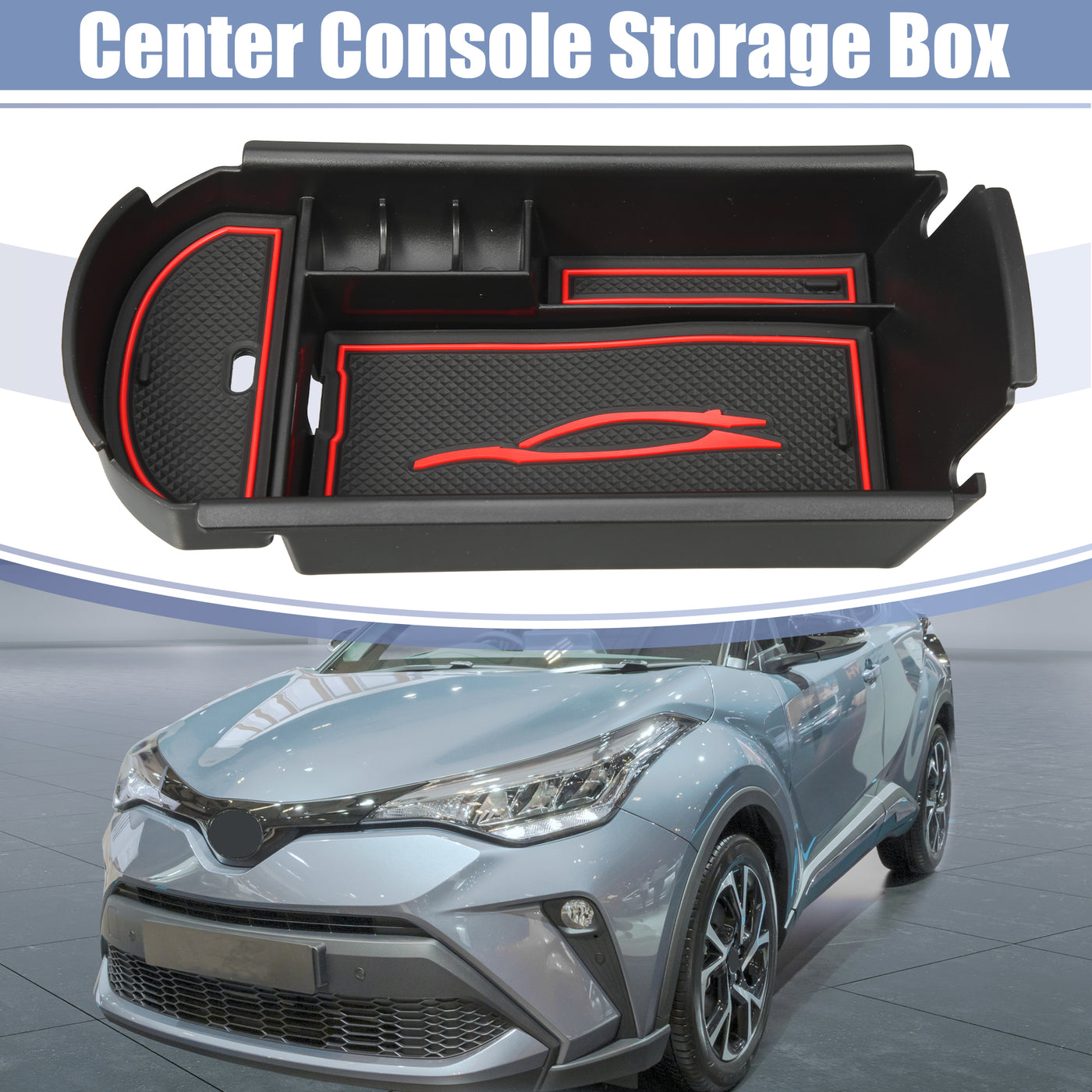 X AUTOHAUX Car Center Console Storage Box Armrests Center Console Accessories Fit for Toyota C-HR NGX50 ZYX10 2016-2022