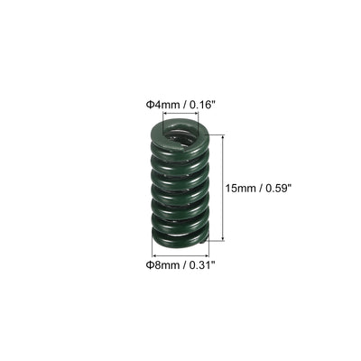 Harfington Uxcell 3D Printer Die Spring, 6pcs 8mm OD 15mm Long Spiral Stamping Compression Green