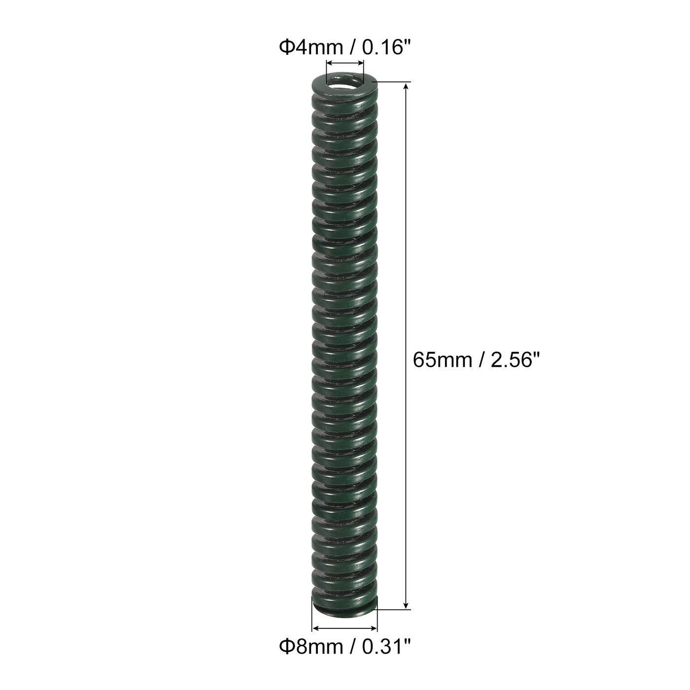 uxcell Uxcell 3D Printer Die Spring, 6pcs 8mm OD 65mm Long Spiral Stamping Compression Green