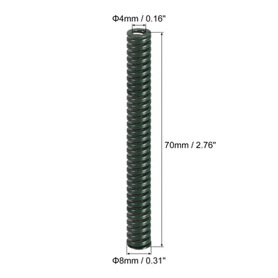 Harfington Uxcell 3D Printer Die Spring, 6pcs 8mm OD 70mm Long Spiral Stamping Compression Green