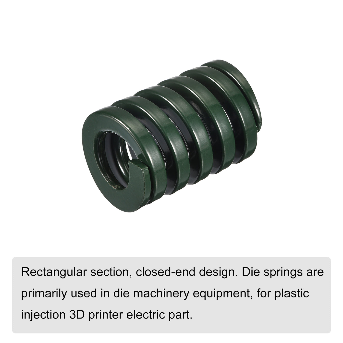 uxcell Uxcell 3D Printer Die Spring, 1pcs 27mm OD 35mm Long Spiral Stamping Compression Green