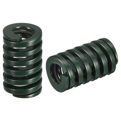 Harfington Uxcell 3D Printer Die Spring, 2pcs 27mm OD 40mm Long Spiral Stamping Compression Green