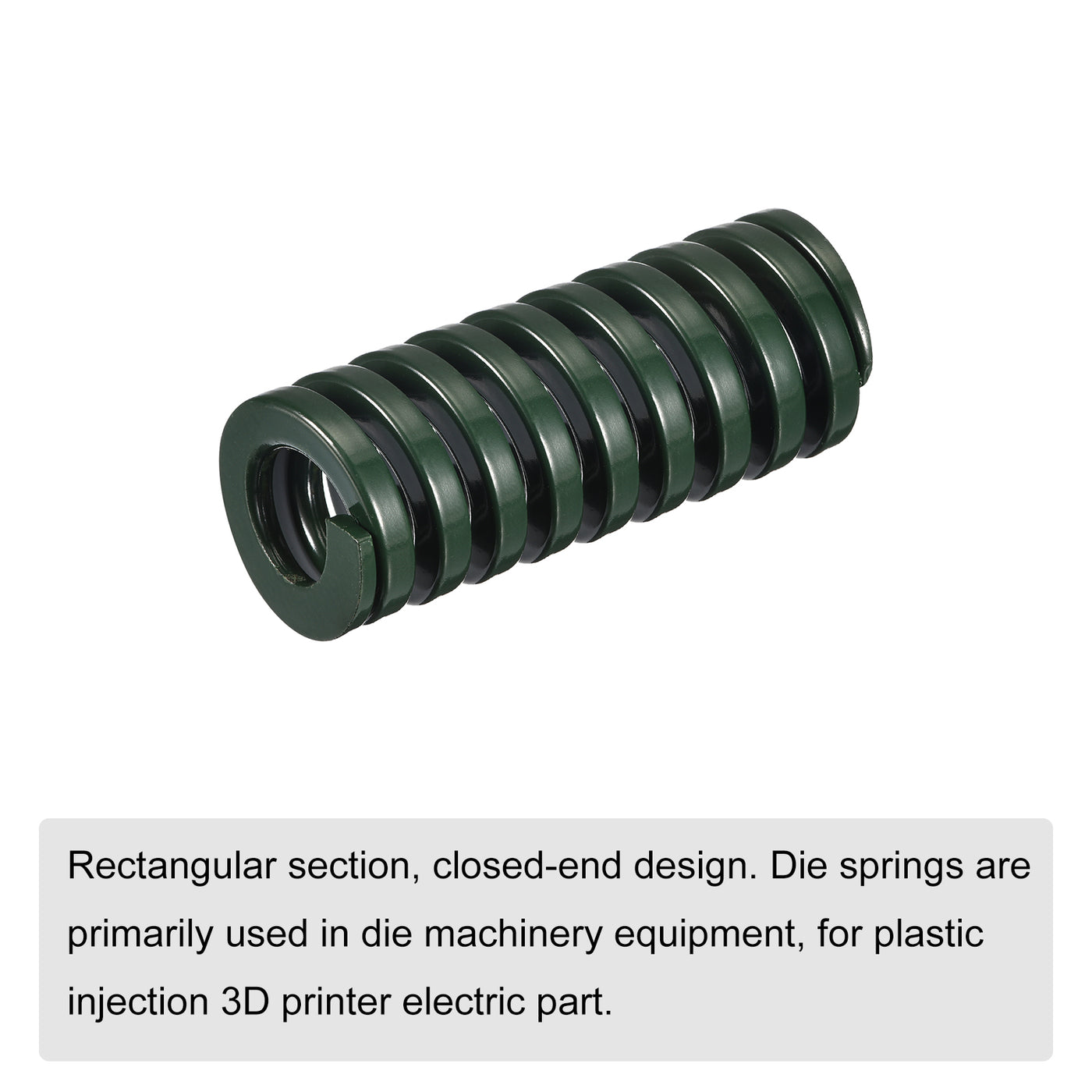 uxcell Uxcell 3D Printer Die Spring, 1pcs 27mm OD 65mm Long Spiral Stamping Compression Green