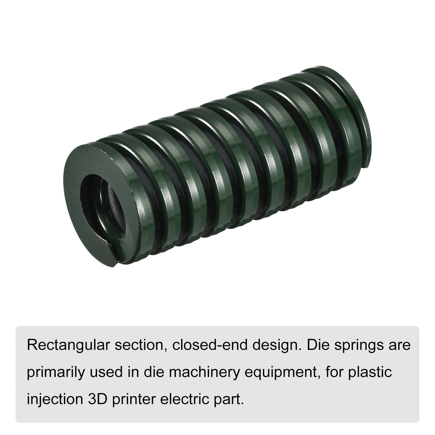 uxcell Uxcell 3D Printer Die Spring, 1pcs 40mm OD 75mm Long Spiral Stamping Compression Green