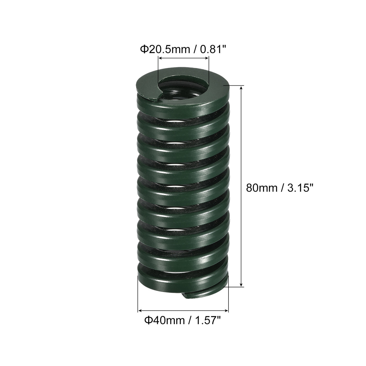 uxcell Uxcell 3D Printer Die Spring, 1pcs 40mm OD 80mm Long Spiral Stamping Compression Green