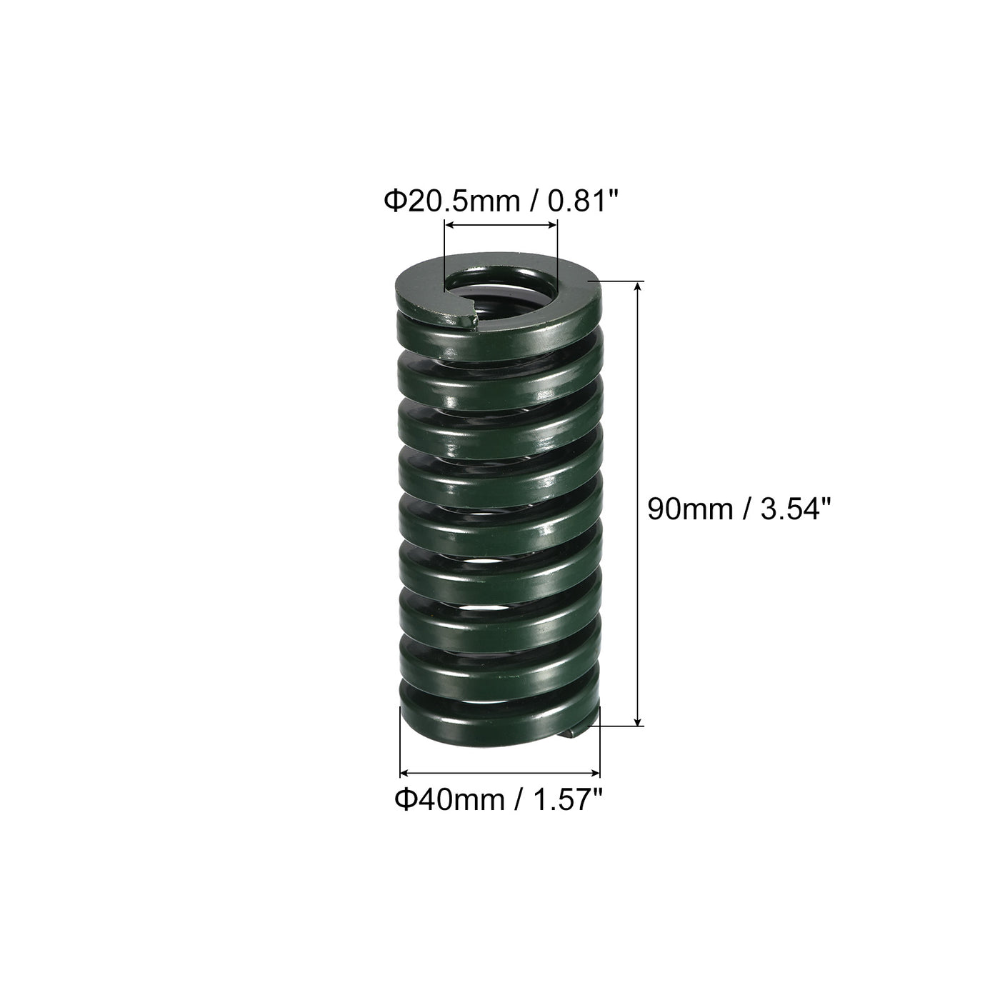 uxcell Uxcell 3D Printer Die Spring, 1pcs 40mm OD 90mm Long Spiral Stamping Compression Green