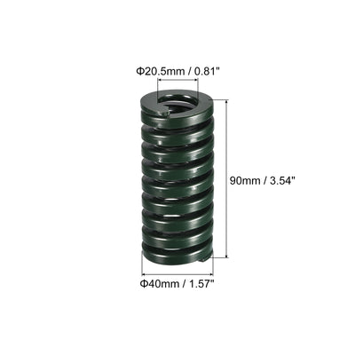 Harfington Uxcell 3D Printer Die Spring, 1pcs 40mm OD 90mm Long Spiral Stamping Compression Green