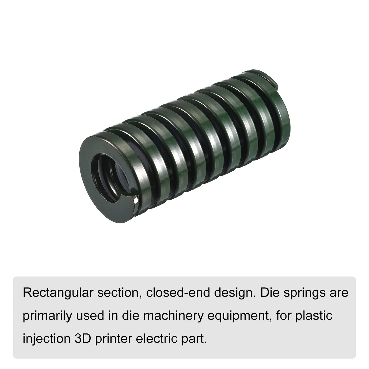 uxcell Uxcell 3D Printer Die Spring, 1pcs 40mm OD 90mm Long Spiral Stamping Compression Green