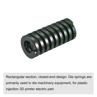 Harfington Uxcell 3D Printer Die Spring, 1pcs 40mm OD 90mm Long Spiral Stamping Compression Green