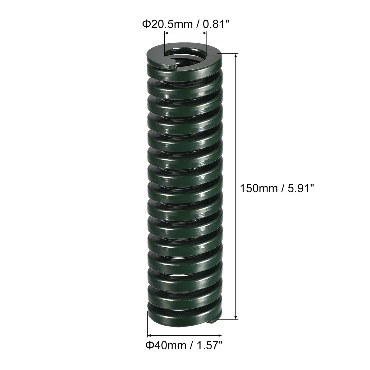 uxcell Uxcell 3D Printer Die Spring, 1pcs 40mm OD 150mm Long Spiral Stamping Compression Green