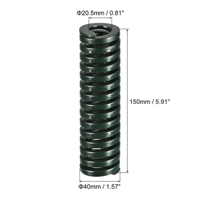 Harfington Uxcell 3D Printer Die Spring, 1pcs 40mm OD 150mm Long Spiral Stamping Compression Green