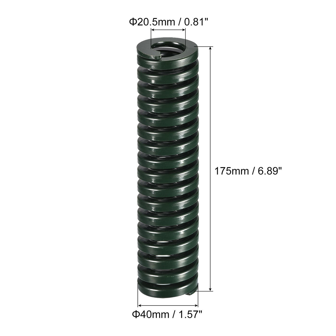 uxcell Uxcell 3D Printer Die Spring, 1pcs 40mm OD 175mm Long Spiral Stamping Compression Green