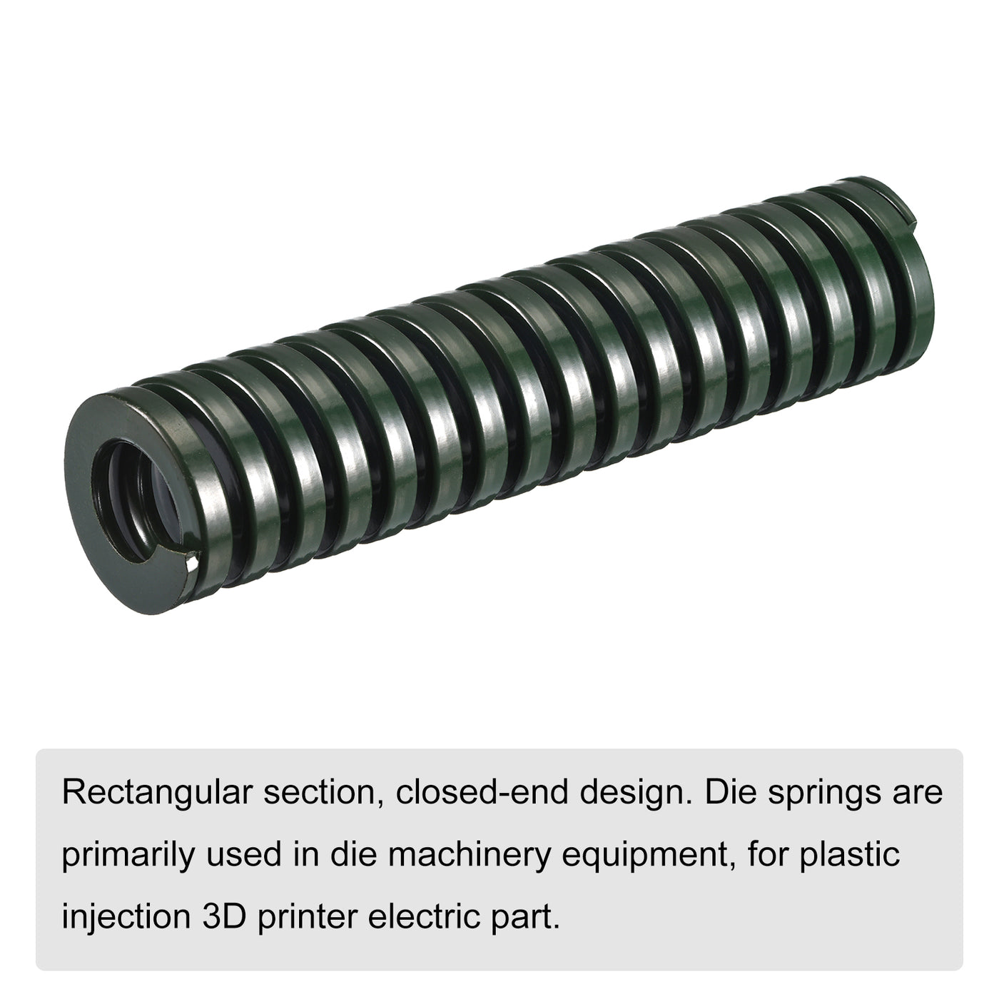 uxcell Uxcell 3D Printer Die Spring, 1pcs 40mm OD 175mm Long Spiral Stamping Compression Green