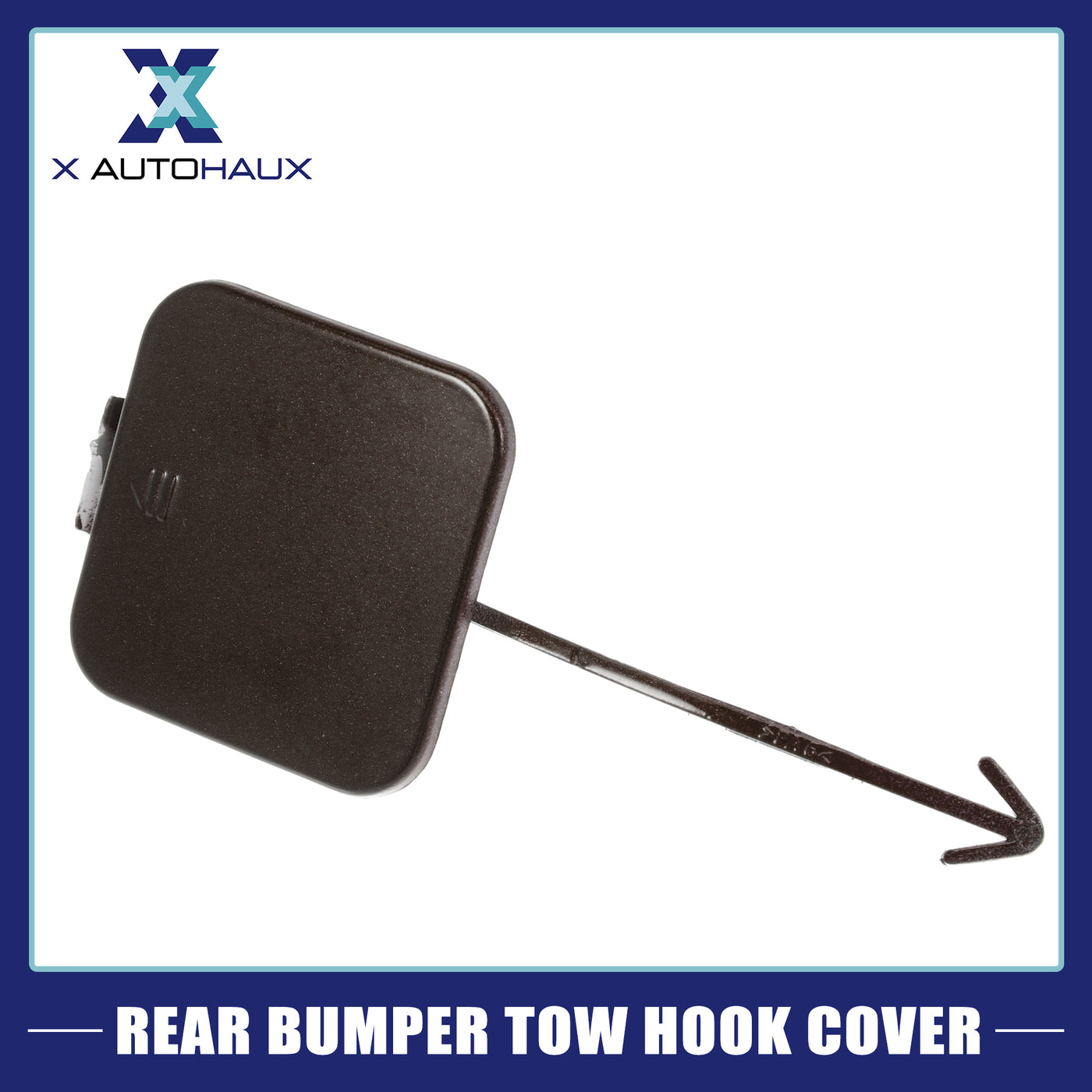 X AUTOHAUX Rear Bumper Tow Hook Cover Car Towing Hook Eye Hole Cover Replacement A2218850323 for Mercedes-Benz S-Class W221 2007 2008 2009 Brown