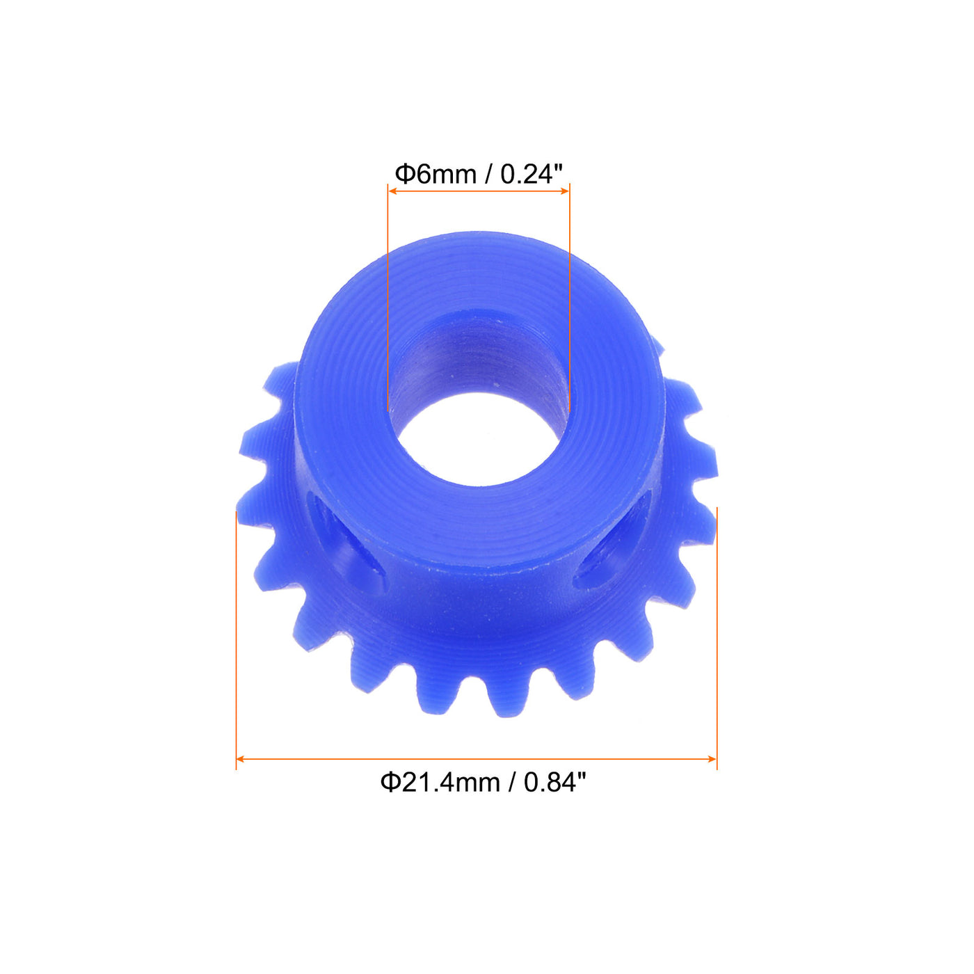 Harfington 1.0 Modulus 20 Teeth 6mm Inner Hole Plastic Tapered Bevel Gear