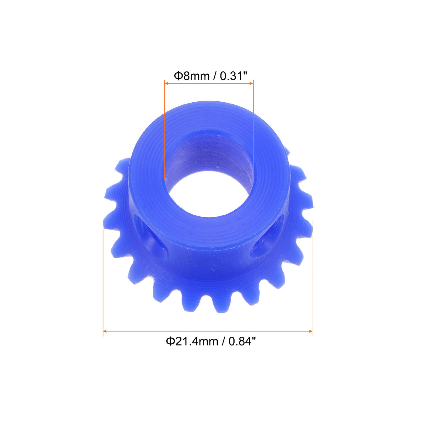 Harfington 1.0 Modulus 20 Teeth 8mm Inner Hole Plastic Tapered Bevel Gear