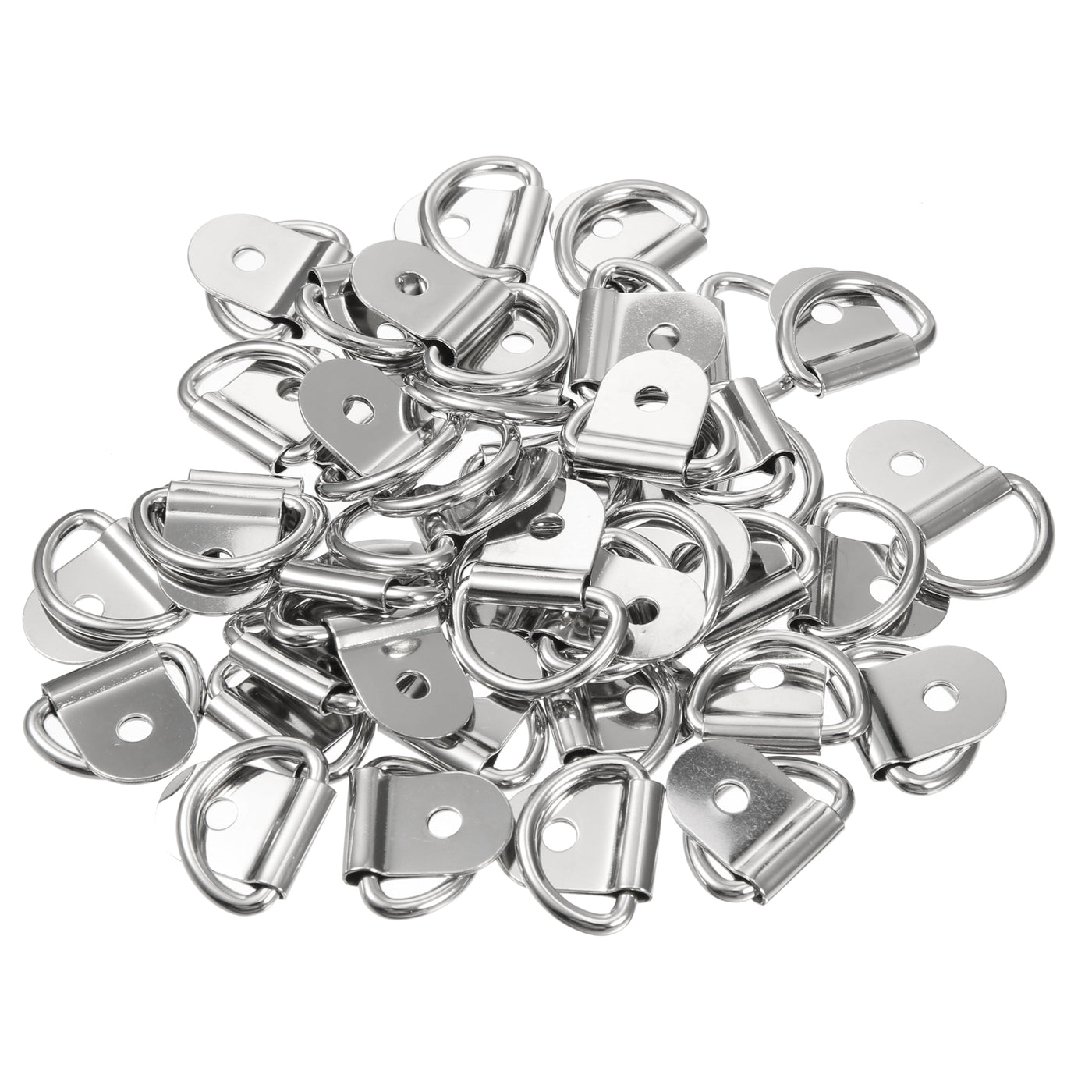 X AUTOHAUX 40pcs D Ring Tie Down Anchor 3mm Diameter D Rings Anchor Lashing Ring for Trailer Truck Boat RV ATV SUV Vehicle Cars Silver Tone