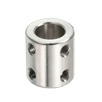 Harfington Shaft Coupler L22xD20 12mm Stainless Steel W Screw Silver 4Pack