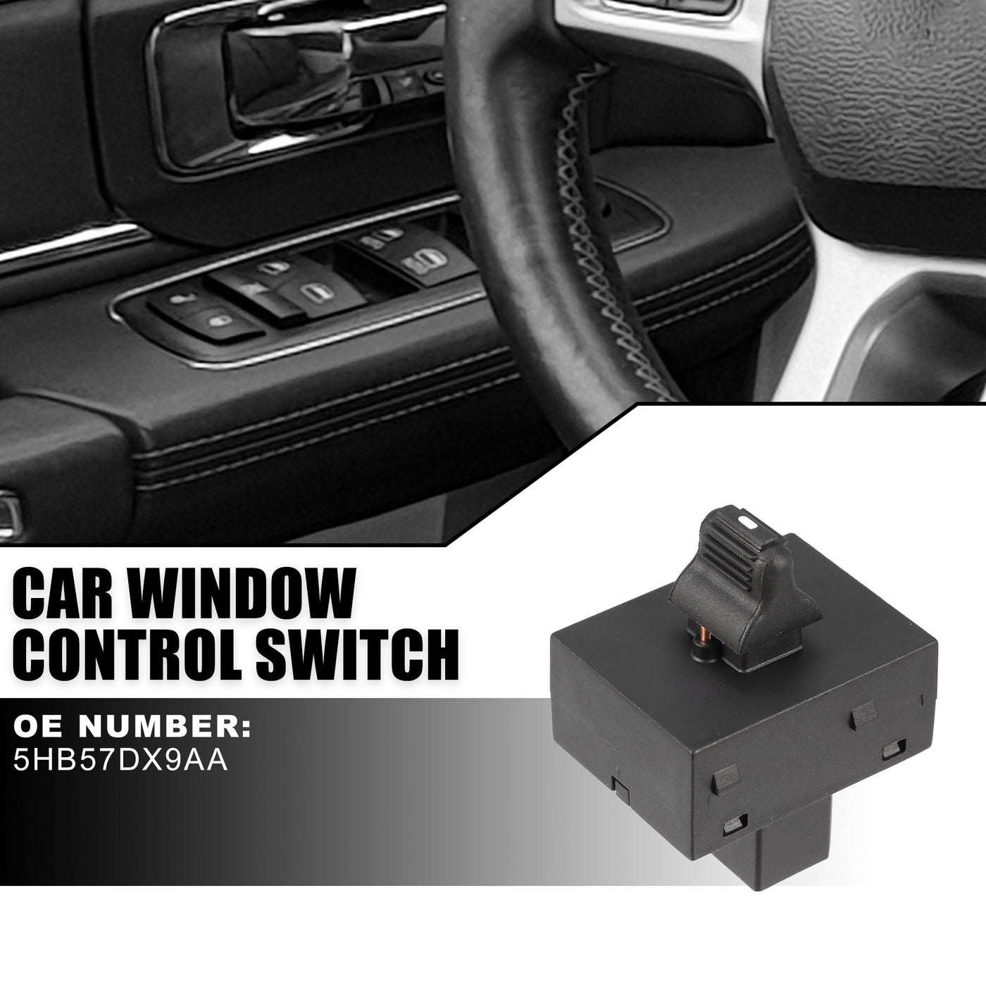 X AUTOHAUX 5HB57DX9AA Rear Left Right Car Power Window Switch for Jeep Grand Cherokee Laredo Limited Sport 2001-2004